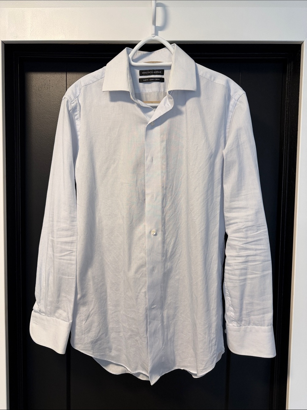 Saks 5th Ave Light Blue Dress Shirt with Point Collar